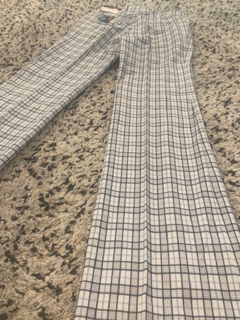 VTG NWT Deadstock Mens/ Unisex Flare 1970's Pants Check Don Parker Canada 30 L